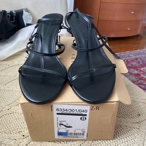 Brand new Zara black strapped heels